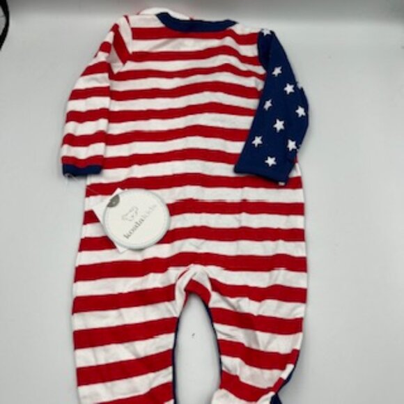 NEW Koala Kids Baby 3 To 6 Months Footed Coverall Stars And Stripes NWT - Picture 8 of 12